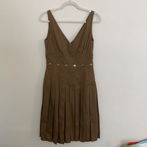 Karen Millen pleated brown dress